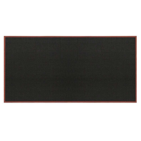 United Visual Products Decor Wood Combo Board, 24"x18", Walnut/Black Porcelain & Pearl UV701DEFAB-WALNUT-BLKPORC-PEARL - main